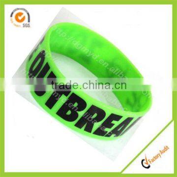 Clear silicone bracelets Braided silicone bracelets Silicone rubber wristband SWB03-1102