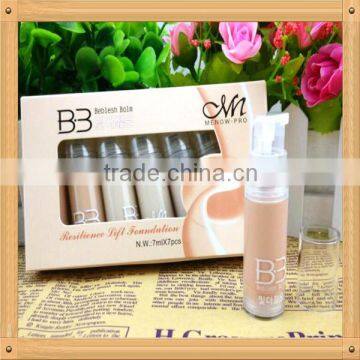 The best quality 8 differnt colors Menow waterproof whitening liquid foundation