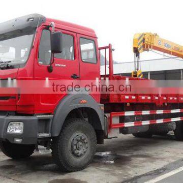 North-Benz 12 tons straight arm 6x4 truck with crane WEICHAI diesel engine WP10.270E32