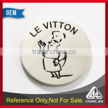 Wholesale blank market cart soft cloisonne custom trolley token