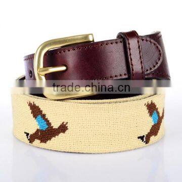 100% handmade needlepoint golf belt