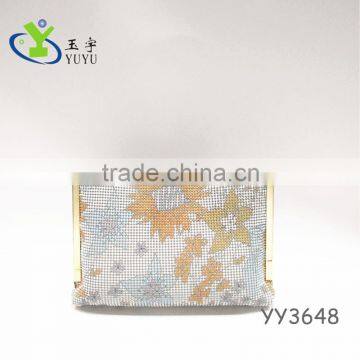 Beaded mesh sheet metal frame bag