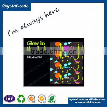 Glow in the Dark Wall Sticker, Fluorescent Label Sticker, Cartoon Fashion Promotion Pvc Sticker Packaging Label photo-2