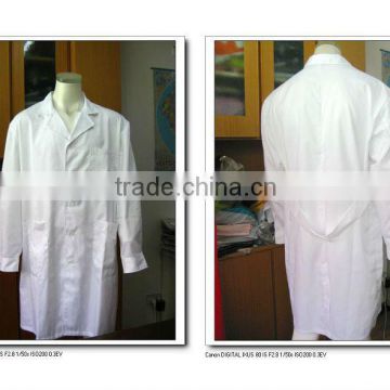 good cutting white cotton working cloth workwear lab coat in hospital uniform