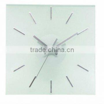 SQUARE GLASS WALL CLOCK