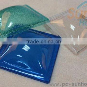 customized shape polycarbonate material hard skylight roofing