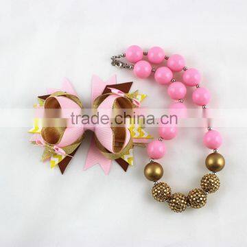 Factory Wholesale Sparkle Gold Ribbon Hair Bows Bulk, Hairbows