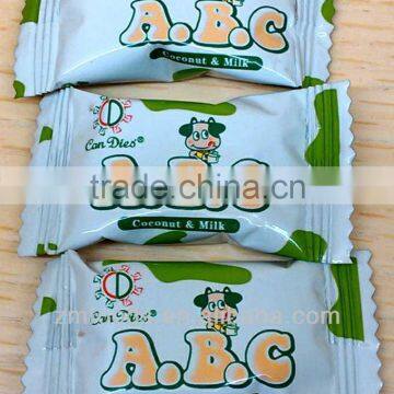 5g ABC Milk Candy With Coconut & Milk Candy Packed in Plastic Jar