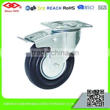 Hot sale black rubber industrial caster wheel