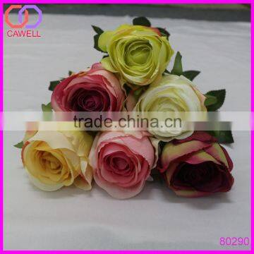 multi color long stem flower artificial silk roses