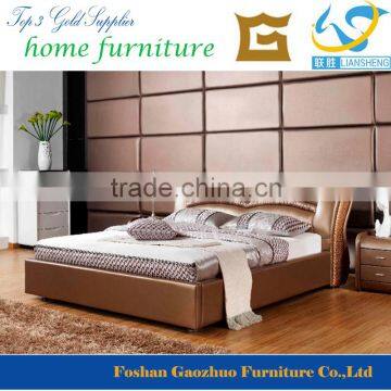 hot sale modern Bedroom furniture soft bed, simple design double bed 1311