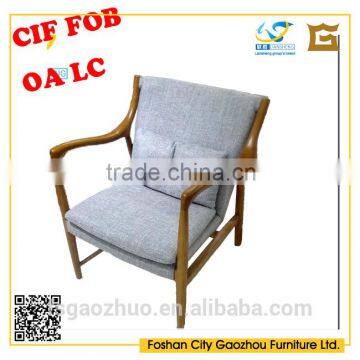 famous design Antique ash solid wood dinning chair with high density sponge and fabric covering