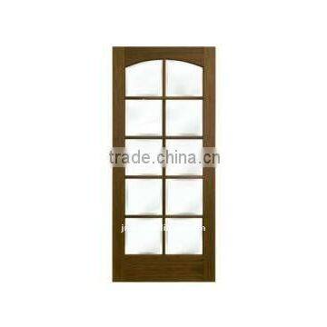 wood glass door design