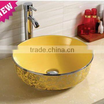 Special Offer Color Basin Shape Golden Color Design Stand Basin photo-4