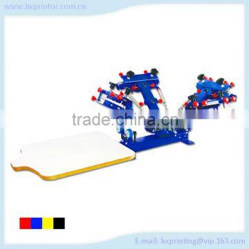 4 color clothes screen printing machine