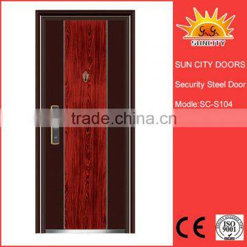 SC-S104 2016 newest hot selling steel exterior security door,armored room doors