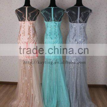 Hot Sale Gorgeous Pink Short Sleeve Transparent Backless Fashion Beaded Party Sexy Dress Elegant Young Sex Evening Dress photo-6