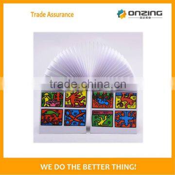 4 Sides Printing Talk Deisgn Tear off Spiral Paper Notepad Cube photo-6