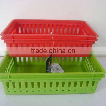 2PK multi-purpose rect.basket plastic /Organizing bin set TG82433