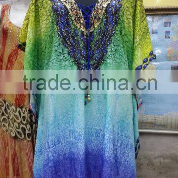 Digitally Printed Embellished Kaftan