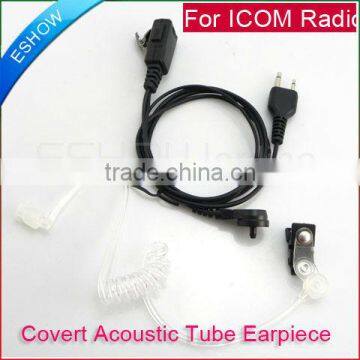 High-Quality 2 PIN Covert Acoustic Tube walkie talkie Earpiece For ICOM Radio