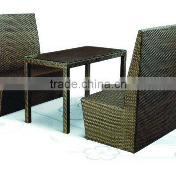 Garden Rattan Dining Furniture Restaurant Dinning Set Table and Chair