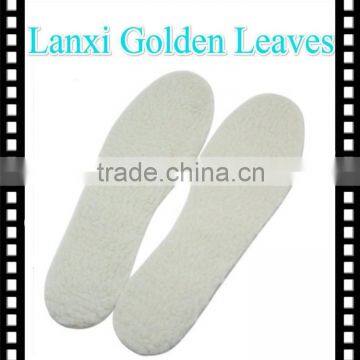 Winter warm latex sheep wool felt insoles for shoes