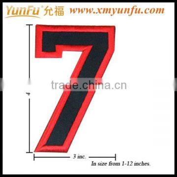 Number 7 Embroidered Iron On Patches