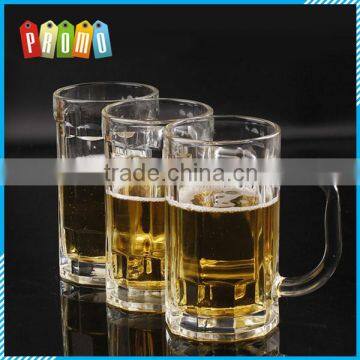 Wholesale 14 oz(400ml) transparent handle beer glass mug