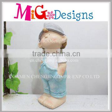 Resin Boy Garden Statue Charming Products for Decor