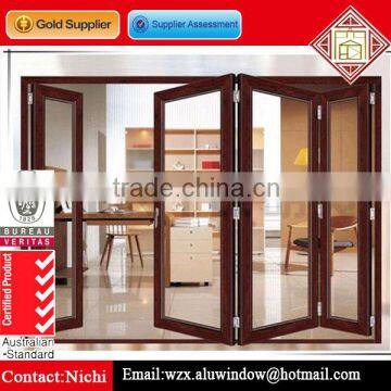 Wooden grain color house gate designs/Bi fold door