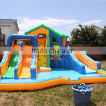 Kids Yard Games 2016+ inflatable water park chidlren water pool and bounce water slider