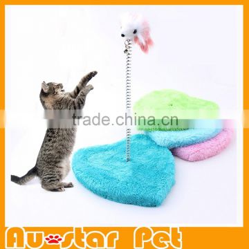 Pet Cat Toys Kitten Plush Mouse Plate Happy Cat Scratch Board