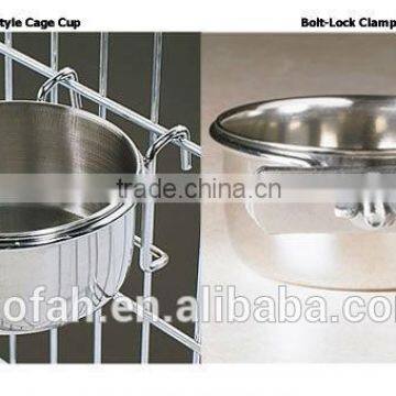 stainless steel bird cup with hangers