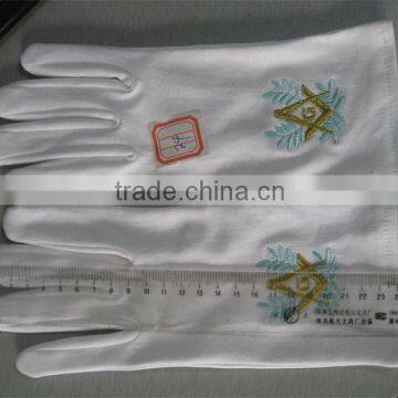 Freemasons White Cotton Gloves Masonic Gloves