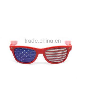 Flag glasses custom printed lens sticker ,promotion sunglasses plastic