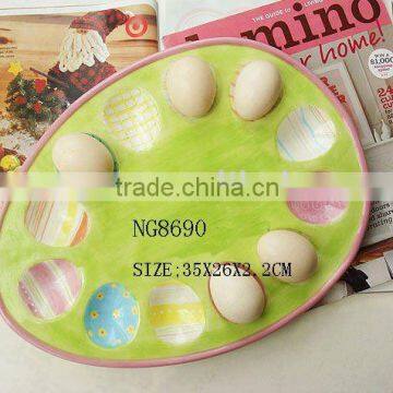 ceramic Easter egg plate