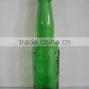 bear glass bottle with green, 33cl bear bottle, custom beer bottle, bear drink bottle