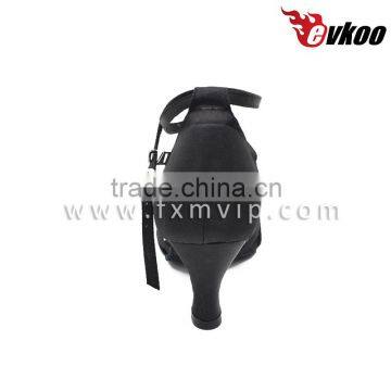 Cheap Price High Quality Satin Latin Salsa Ballet Ballroom Dance Shoes Black Color Flat Heel Girl Dance Shoes photo-3