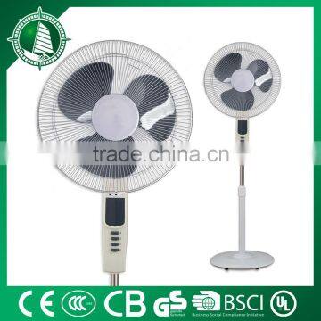 2016 new black and white home use stand fan with aluminium motor made in china