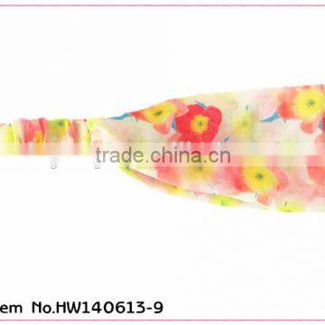 bright color flower printed headbands wholesale