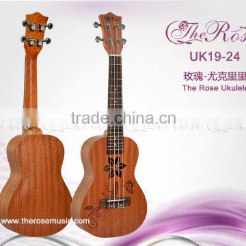 Handmade concert all sapele mahogany neck fingerboard rosewood nylon strings ukulele