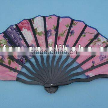 dragon style plastic with fabric hand fan