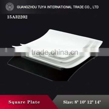 High quality square presentation dish for hotel restaurant