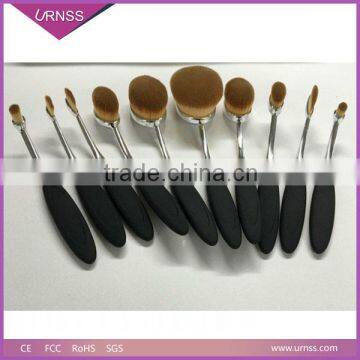 Professinal Rose Gold Oval Toothbrush Foundation Makeup Brush Set photo-3
