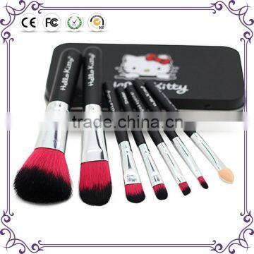 Makeup tools for travel brush set makeup with tin box 7pcs hello kitty makeup brush kit