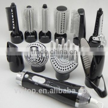 10 in 1 hair styler kits hair curlers brush comb dryer concentrator-black