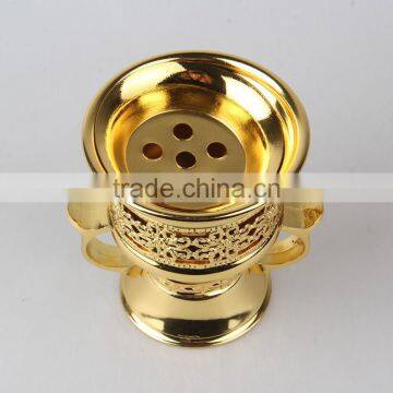 wholesale golden mini wine shape metal incense burner