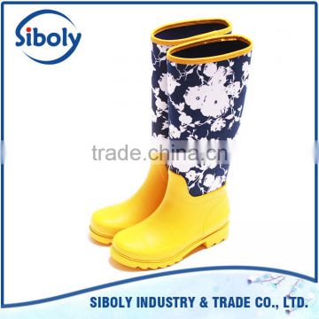 low prices ladies high rubber rain boots women fashion rubber shoe rain boots