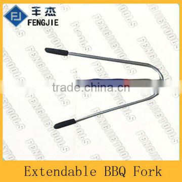 Camping Extendable Metal BBQ Meat Fork